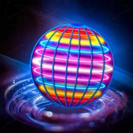 Novelty Games Flying ball flying stick flying ball magic with LED lights drone hovering ball flying to a new planet spinning childrens toys Christmas gifts T240605