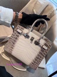 TOP Abiriddkkin Luxury Hot Designer Delicate Social Totes Bag Cabinet Canal Crocodile Skin Platinum Bag Womens Bag Handbag Handmade Bag