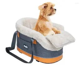 Dog Carrier Console Car Seat Portable Pet Cat Travel Bags With Straps Storage Pocket Safety For Small
