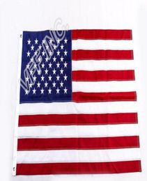US Flag Embroidery American Flag Embroidered Stars and Sewn Stripes 3ft x 5ft Polyester Banner Flying 150 90cm Custom flag4083172