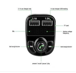 X8 FM Transmitter Aux Modulator Bluetooth Handsfree Car Kit o MP3 Player with 3.1A Quick Charge Dual USB Charger9472456