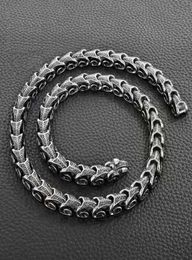 Chains 7524039039 Length Punk Vintage Men Viking Dragon Jewellery Hiphop 316L Stainless Steel 2 Kind Wear Method Chain Neckl2507565