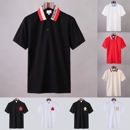 88776 Polos skjortor Mens Summer Fashion Märke Kläder Bomull Sleeve Business Design Top T Shirt Casual Striped Designer Clothes