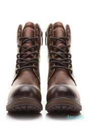 Männer Boots Winter Schnüre -up Vintage Plüsch Halten Sie warme Knöchelschnee Stiefel Männer Schuhe Leder Freizeitschuhe Botas Hombre5032108