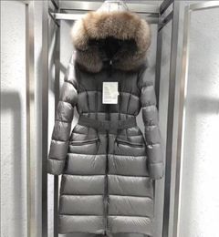 Winter Jacket Women Classic Casual Down Coats Stylist Outdoor Warm Jacket Hooded Big Fox fur Collar Parkas Outwear Grey XLong Des9671517