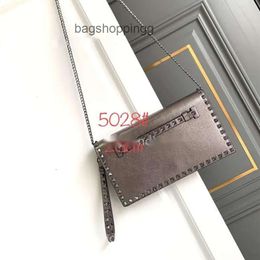 Crossbody Small Cowhide Stud Square Vallenns Lady Designer Womens 2024 Bag Rivet Bags Event Rock Purse Chain Letter Vo Trendy Locoo Style KSWO