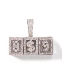 AZ 09 Custom Name Cube Letters Necklace Pendant For Men Women Gold Silver HipHop Jewelry With Rope Chain4047196