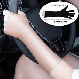 Five Fingers Gloves Summer driving gloves breathable womens long cycle sexy black sunscreen gloves UV resistant elastic gloves elastic gloves Y2406034C1Y