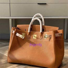 Customised Hac 40 50cm Large Travel Tote Bag Genuine Leather Customised Togo Leather Hac Platinum Bag 50cm Travel Bag Mens and Womens Luggage B With Have Logo PYFH