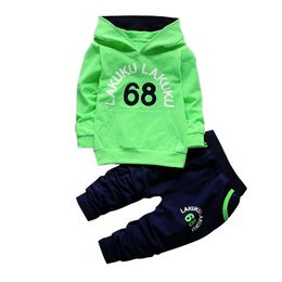 Spring Autumn Baby Girl Clothes Children Boys Cotton Letter Hoodies Pants 2Piece Set Toddler Fashion Costume Kids Tracksuits 240531