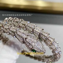 Designer Balgery Bracelets V Gold Material High Quality Duoduo Snake Full Diamond Bracelet Full Diamond Bracelet High Light Luxury Female Same Style
