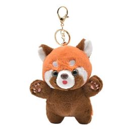 Plush Keychains Cartoon doll keychain toy pendant cute plush raccoon doll plush material plush doll keychain for children and adults G240529