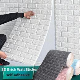 70cm1m 3D Wall Sticker Imitation Brick Bedroom Home Decor Waterproof Selfadhesive DIY Wallpaper for Living Room 240520
