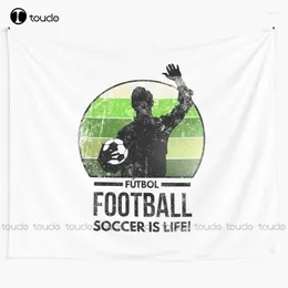 Tapestries Futbol Football Soccer Is Life Tapestry Review Wall Hanging For Living Room Bedroom Dorm Home Decor