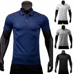 quick Dry Tactical T Shirt Military Stretchy Men T-shirt Solid Short Sleeve Turn Down Collar Tops Tees Slim Fits Gym Tee Shirt o2mJ#