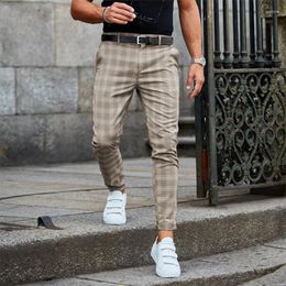Men's Pants MRMT 2024 Brand Business Casual Plaid Fashion Trousers Loose Thin Men