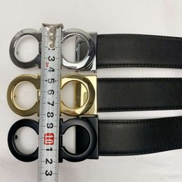 feragamo Luxury designer Belt G Buckle Fashion Genuine Leather Women Belts For men Letter Double Big gold classical 9 colors GZJH