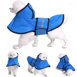 Dog Apparel Pets Small Raincoats Hoody Reflective Large Dogs Rain Coat Waterproof Jacket Fashion Outdoor Breathable Puppy Clothes