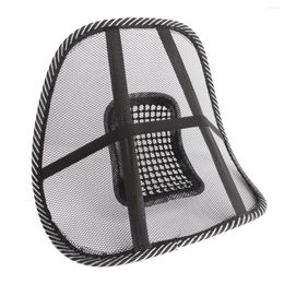 Pillow Black Extra Comfortable Adjustable Breathable Mesh Lumbar Back Brace Support For Office Chair Car Seat