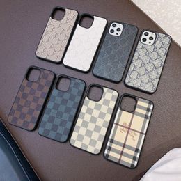 Luxury Designer Phone Case for iPhone Case 12 13 14 15 Pro Max Fashion Leather Shockproof Cover