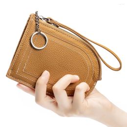 Wallets Women Small Genuine Leather Purses Multi-functional Large Capacity Money Bag Thin Storage Card Holders Change