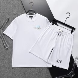 Men's Tracksuits t shirt sets Luxury Designers Embroidered letter fashion sportswear suit men clothes summer running wear T-shirt short-sleeved sports two-piece Q024