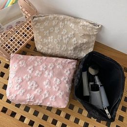 Cosmetic Bags Women's Large Capacity Portable Makeup Case Flower Zipper Make Brush Washing Up Organiser Storage Bag