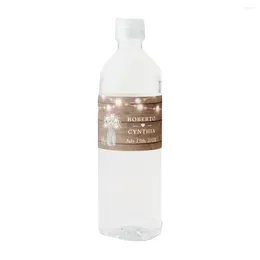 Party Supplies Custom Rustic Baby's Breath String Lights Wedding Water Bottle Label Birthday Christening Baptisn Supplie