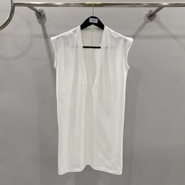 Summer Rick Graphic T Shirts Men High Street Women Clothing Y2k Streetwear White V-Neck Knit Sleeveless Tank Top 240601