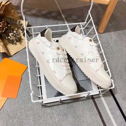 Sneakers designer bassa allenamento timeout scarpe casual di lusso da donna sneaker vera pelle marrone piattaforma bianca marrone piattaforma sporli