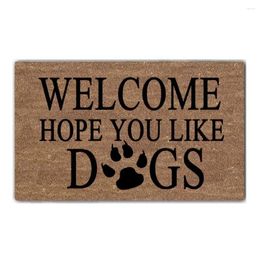 Carpets Funny Front Door Entrance Mats Welcome Hope You Like Dogs Woven Outdoor Mat Design Doormats