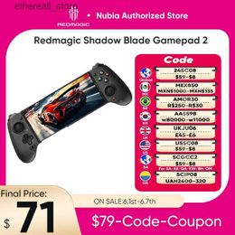 Game Controllers Joysticks New Redmagic Shadow Blade Gamepad 2 Black Textured Soft Rubber Gri Type-C Phone Controller for Red Magic 9 Pro Gamepad Android Q240605