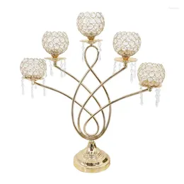 Candle Holders Large Nordic Crystal Candlestick Creative Luxury Romantic Bougie Verre Centre Table Centrepieces For Wedding MM60ZT