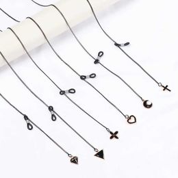 Eyeglasses chains New Fashion Pendant Glasses Chains Cross Eyeglasses Sunglasses Spectacles Metal Non-slip Chain Holder Cord Lanyard Necklace