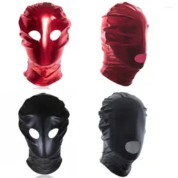 Party Supplies Latex Face Mask Bronzing Cloth Open Mouth And Eye Glued Head Cover Couples Adult Hood UFO Alien Full Masquerade Masks