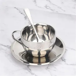 Mugs 180/200ML Stainless Steel Coffee Cup Set Double Milk Gift Travel Tumbler Mug Tea Kitchen Drinkware For Kids Water
