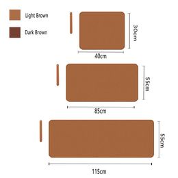 Camp Kitchen Table Mat Camping Wood Roll Table Mat 85 115 PU Leather Thicken Waterproof Heat-Resistant Wooden Desk Pad For Outdoor Picn Iwda