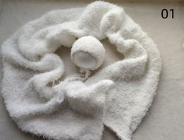 Новорожденная фотография реквизит плюшевая шерстяная пряжа и длинная обертка