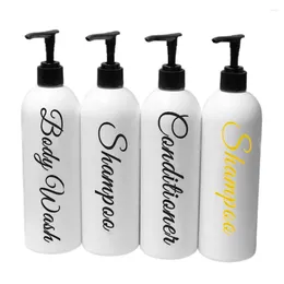 Liquid Soap Dispenser Shampoo Conditioner Body Wash 3Pcs/Set With WaterProof Label Refillable Shower Empty Pump Bottle Despenser