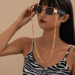 Eyeglasses chains Hip Hop Multi-layer Sunglasses Chain Lanyard Neck Strap Thick Metal Chain For Glasses Fashion Women Jewelry