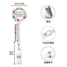 Key Rings Doctor Nurse Retractable Badge Reel Medical Worker Work Card Display Clip Name Tag Id Holder Accessories Hospital Supplies D Smto3