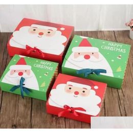 Gift Wrap Christmas Eve Big Box Santa Claus Fairy Design Kraft Papercard Present Party Favour Activity Red Green Gifts Package Boxes Fy Dhtq1