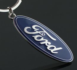 5pcslot Fashion Zinc Alloy Metal 3D Ford car logo keychain key ring llaveros hombre high quality chaveiro portachiavi key chain1709972