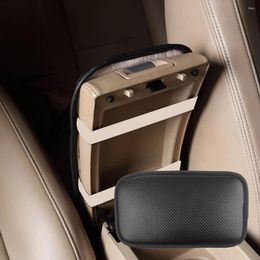 Pillow PU Leather Car Armrest Pad Cover Universal Center Console Wave Embroider Auto Seat Box Protection Hand Supports