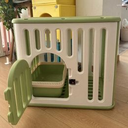 Cat Carriers Nordic Resin Cages Four Seasons Universal Cage House With Litter Box Home Indoor Cats Castle Luxury Pet Supplies C