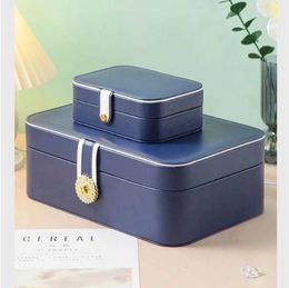 Jewellery Boxes Double Layer Jewellery Box Organiser Large Capacity PU Leather Storage Ring Box Earrings studs Jewellery Display Jewellery Packaging