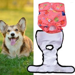 Dog Apparel Comfortable Leak-proof Diapers Cartoon Patterned Pet Physiological Pants For Dogs High Absorbency Washable Periods