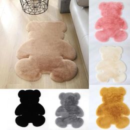 Carpets Small Cartoon Carpet Cute Bear 45 60cm Sofa Cushion Home Supplies Special-Shaped Foot Mat Entrance