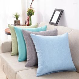 Pillow 45X45cm Solid Rectangle Pillowcase Linen Decorative Pillows For Sofa Seat Contemporary Home Decor No Core