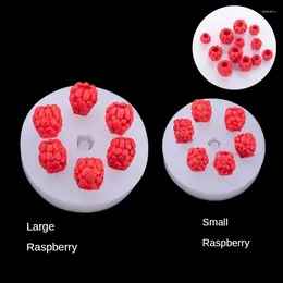 Baking Moulds 3D Raspberry 7 Holes Strawberry Silicone Mold Fondant DIY Fruits Desserts Chocolate Pastry Tool Kitchen Bakeware